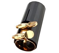 DECOMELODY Accesorio para Saxofón Capuchón y Clip de Sujeción Dorado Ligero y Duradero Mejora la Resonancia y Estabilidad del Instrumento Reemplazo para Boquillas Dañadas