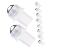 DECOMELODY Accesorios Frascos De Perfume Roll-on Para Aceites Esenciales 10 Piezas Transparente Pe 16 Dientes Aplicador Bola Uso Portable Bolsa