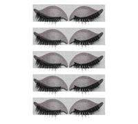 DECOMELODY Adhesivos para Pestañas Sombra de Ojos 5 Pares Pegatinas de Maquillaje para Ojos Perezosos Material PVC Flexible Uso Cómodo para Fiestas y Halloween
