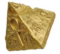 DECOMELODY Adorno Pirámide Egipcia Vintage De Resina Grande, Modelo Hufo para Decoración De Escritorio y Dormitorio, Figura Coleccionable Retro Adecuado para Obsequio y Ambiente Hogareño