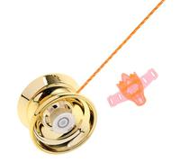 DECOMELODY Aleación Yo-yo Dorado, 1 Juego con Cuerda, para Principiantes | para Niñas y Niños, Eje Fijo y Fino, Rotación Rápida y Uso Suave, Color de Cuerda Aleatorio Color Aleatorio