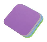 DECOMELODY Almohadillas de Agarre de Goma Antideslizantes para Abrir Frascos 4 Piezas Cuadradas en Verde Azul Gris y Morado Accesorio de Cocina Multifuncional para Facilitar Apertura y