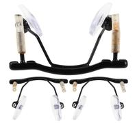 DECOMELODY Almohadillas Nasales Metálicas para Gafas sin Montura Soporte Ergonómico Orificio Color Negro Paquete de 3 Unidades Accesorios de Repuesto para Puente Nasal Uso Diario