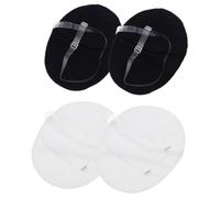 DECOMELODY Almohadillas para Axilas Cómodas y Absorbentes 4 Piezas Transparentes y Negras Antitranspirantes Reutilizables para Mujer Protección Sudor Actividades al Aire Libre