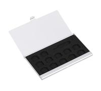 DECOMELODY Aluminio Sim Holder con para Aguja Organizador de Tarjetas y Chip Caja para Almacenamiento de Números Hogar y Tienda Color Plata