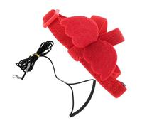 DECOMELODY Arnés para Loros y Correa Resistente para Pájaros Pequeños, Nailon Rojo, Ajustable y Cómodo, Juego Portátil de Entrenamiento para Actividades al Aire Libre y Vuelo Seguro