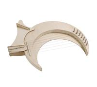 DECOMELODY Arpa de Lira Portátil de Madera Forma de Luna, Instrumento Musical para Principiantes, Tono Cálido y Diseño Creativo, Adecuado para Niños