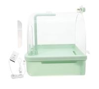 DECOMELODY Bañera Automática para Pájaros con Grifo Rotatorio De Baño para Aves Diseño Externo Desmontable y Fácil De Limpiar Accesorios para Jaulas De Periquitos y Loros