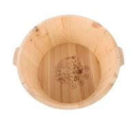 DECOMELODY Bañera para Pies de Madera para Niños, Cubo Profundo de Madera Carbonizada, Fácil de Usar y Limpiar, Adecuado para Baño de Pies en Casa y Spa Personal
