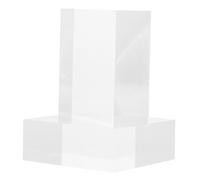 DECOMELODY Base de Exhibición de Acrílico 2 Piezas Cubo Cuadrado de 5 X 5 Cm Soporte para Anillos Pulseras Juguetes y Antigüedades Superficie Lisa Compacto y Fácil de Transportar para Hogar y Galería