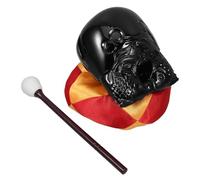 DECOMELODY Bloque de Templo Muyu de 4 Pulgadas Almohadilla y Mazo, Instrumento de Percusión Acrílico para Meditación y Cánticos, Suministros Religiosos para Uso en Templo o Budismo