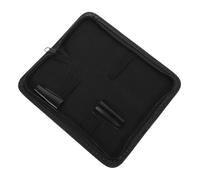 DECOMELODY Bolsa de Herramientas para Peluquería Negra, Tamaño 21,5x8x2 Cm, Lona y PU, para 3 Tijeras, Peines y Pinzas, Bolsa de Mano Profesional para Estilistas y Barberías