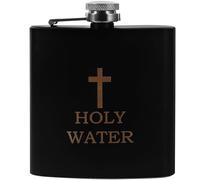 DECOMELODY Botella Bautismal de Acero Inoxidable Portátil para Exteriores, Frasco Pequeño de Licor Cruz, Petaca Práctica y Resistente para Agua y Vino, Contenedor Cristiano 1 Color Aleatorio