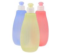 DECOMELODY Botella de Cuidado de Maternidad 350 Ml para Limpieza de Glúteos de Ñiño, Kit de Baño de Viaje 3 Piezas en Colores Rosa, Azul y Verde, Reutilizable y Portátil para Cambio