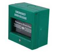 DECOMELODY Botón de Emergencia Manual Reseteable para Alarma Incendio Interruptor Activación Rápida Liberación Vidrio para Sistemas Tradicionales Control Fuego Segura