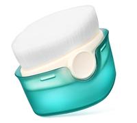 DECOMELODY Brocha Maquillaje Base Plana con Tapa Aplicador Líquido Compacto y Portátil para Maquillaje Uniforme Control y Protección Higiénica para Viajes