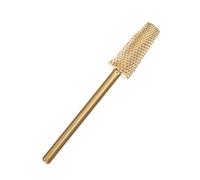 DECOMELODY Cabezal de Pulido para Manicura en Acero Tungsteno Dorado Operación sin Polvo y Rueda de Molienda Pequeña Reemplazable para Esmeriladora Profesional