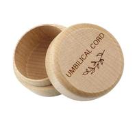 DECOMELODY Caja de Madera con Diseño Único de Sellado para Recuerdos del Cordón Umbilical y Diseño Compacto Adecuado para Obsequio de Baby Shower para Nuevos Padres