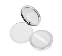 DECOMELODY Caja De Polvos Sueltos Portátil 2 Piezas Ultrafina 3g Espejo y Borla Para Maquillaje Femenino Uso Diario