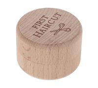 DECOMELODY Caja de Recuerdos para Ñiño de Madera de Haya con Tapa, Tamaño 5 X 5 X 3,5 Cm, Organizador Portátil para Almacenamiento Seguro de Cordones y Primer Corte de Pelo, Adecuado