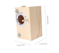 DECOMELODY Caja Nido para Pájaros de Madera Maciza Diseño Abatible de sin Pintar Resistente la Intemperie para Jardín Exterior y Decoración de Aves