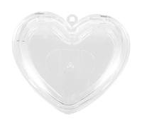 DECOMELODY Caja Vacía Para Maquillaje Corazón Transparente 1 Unidad Tamaño Pequeño Para Polvos Compactos Colorete Iluminador Portátil Uso Diario Colgante