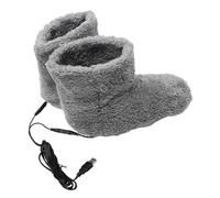 DECOMELODY Calentadores De Pies Usb Recargables Zapatos Calefactores De Felpa Con Diseño De Bota Calentador Eléctrico Portátil Para Invierno Suaves y Cómodos Unisex