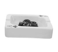 DECOMELODY Cenicero Decorativo de Mesa Estilo Europeo con Diseño de Cartas de Póker Práctico para Interiores y Coche Compacto y Duradero para Hogar y Oficina
