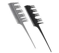 DECOMELODY Cepillo Aplicador De Tinte Para Cabello Con Gancho Negro, Herramienta De Peluquería Para Coloración Profesional, Mango Largo Para Distribución Uniforme, Adecuado Para Salón De Belleza