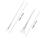 DECOMELODY Cepillo Para Mascarilla Facial 2 Piezas Tamaño Grande y Pequeño Mango De Madera y Cerdas Blancas, Aplicador Piel, Uso Rostro y Contorno De Ojos