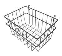 DECOMELODY Cesta de Almacenamiento Negra para Panel Perforado Grande Organizador Metálico sin Taladro Estante Resistente para Cocina Baño y Oficina Accesorio Multifuncional para Colgar