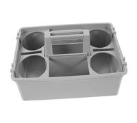 DECOMELODY Cesta de Plástico y Asa Ergonómica Compartimentos Separados de Limpieza para Transporte Cómodo y Organización de Artículos