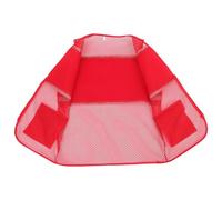 DECOMELODY Chaleco Reflectante Rojo de Malla Transpirable con Cremallera y Múltiples Chaleco de Seguridad para Construcción y Actividades al Aire Talla Xxxl
