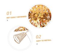 DECOMELODY Christmas Tree Topper Star with Lights Iron Sequin Sparkly Xmas Decoration Spring Base Secure Fit For Holiday Party and Home Use
