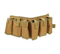 DECOMELODY Cinturón Porta Cervezas de Cintura 6 Compartimentos Marrón Resistente para Latas y Botellas, Material Duradero para Camping, Senderismo y Fiestas al Aire Libre