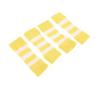 DECOMELODY Coderas para Perros L Amarillas a Rayas 4 Piezas Funda Protectora de Codo y Pata Trasera Transpirable de Poliéster para Protección en Exteriores y Caminatas