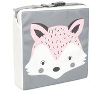 DECOMELODY Cojín Elevador para Silla Infantil Diseño Antideslizante con Correa Ajustable Material Duradero y Transpirable para Comedor y Viajes Fácil de Limpiar Patrón de Zorrito Desmontable