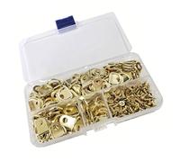 DECOMELODY Colgadores para Cuadros con Anilla en D y Tornillos, 100 Unidades, Acero Resistente, para Paredes de Yeso y Madera, Kit de Colgadores para Marcos, Instalación Fácil, Uso Doméstico