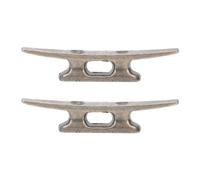 DECOMELODY Cornamusas de Muelle Marinas 2 Piezas 90x18 Mm de Aleación de Zinc Ligera Base Abierta Accesorios de Amarre para Embarcaciones Náuticas Recreo y Deportes al Aire Libre