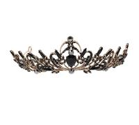 DECOMELODY Corona Elegante Barroca para Novia Diadema de Aleación con Cristales de Imitación Tocado Vintage para Bodas y Fiestas Accesorio de Princesa para Dama y Prometida