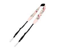 DECOMELODY Correa Ajustable para Ukelele Estilo Hawaiano con Gancho Cinturón de Nylon Resistente para Ukelele Adulto y Accesorio Cómodo y Práctico con Diseño Floral Rosa