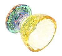 DECOMELODY Cuenco de Adoración Budista Transparente Color Amarillo Tostado, Cuenco Pequeño de Agua para Ofrendas en Templos, Taza de Agua de Buda para Meditación y Decoración del Hogar