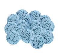 DECOMELODY Cuentas Difusoras de Piedra Volcánica Natural 16 Mm sin Agujeros Color Azul Claro 20 Unidades para Aromaterapia, Accesorio Portátil para Coche, Decoración y Difusión de Aceites