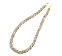 DECOMELODY Cuerda De Poste De Cáñamo Trenzado Natural 1 m Gancho Metálico Resistente Para Control De Multitudes, Cuerda De Barrera Versátil Para Eventos, Bodas y Museos