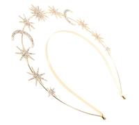 DECOMELODY Diadema con Halo de Nuestra Señora de Estrellas y Luna Tocado de Novia para Bodas Cumpleaños y Fiestas para Mujeres y Niñas