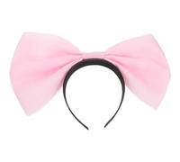 DECOMELODY Diadema Lazo Grande para Mujer, Accesorio de Moda Rosa Claro, Diseño Extragrande de Tul, Diademas Lazo para Fiestas Temáticas y Uso Diario