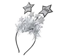 DECOMELODY Diadema Nueva Año Plata con Estrellas Ligera y Resistente para Fiesta y Decoración de Fin de Año