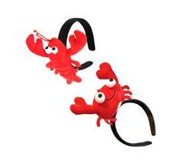 DECOMELODY Diademas Cabello de Langosta y Cangrejo de Río 2 Piezas Tamaño Grande Banda Ligera Fiesta y Cosplay para Niños y Adultos