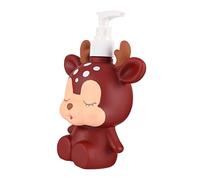 DECOMELODY Dispensador de Loción Infantil con Diseño de Dibujos Animados Botella Presión para Champú y Jabón Líquido Resistente y Fácil Rellenar Seguro para Color Marrón con Diseño