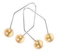 DECOMELODY Ejercitador facial de metal ajustable para hacer hoyuelos en mejillas, 2 piezas color champán, herramienta portátil para entrenamiento facial y moldeador natural